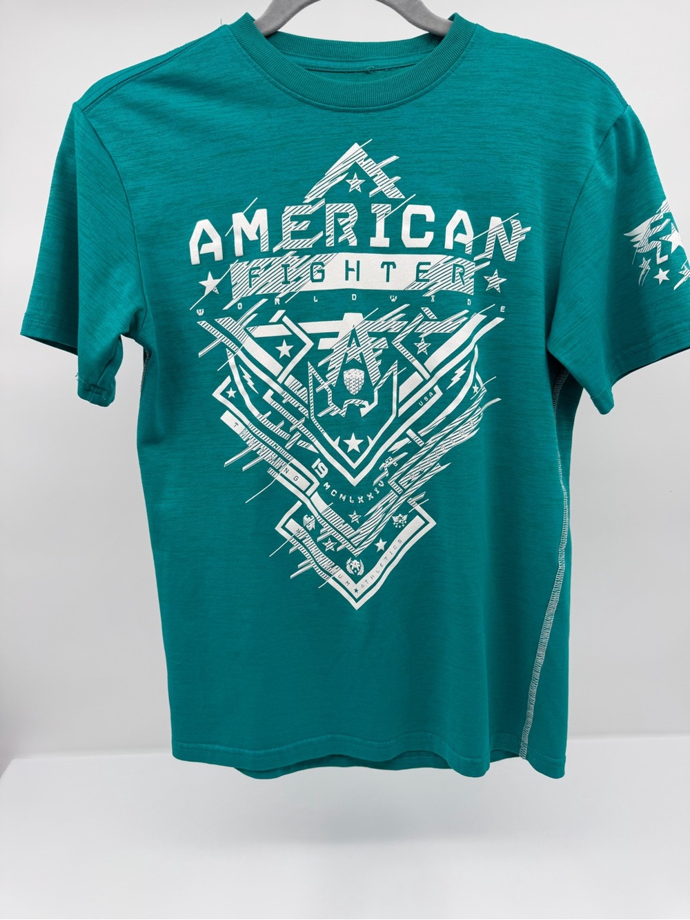 American Fighter Teal Graphic Short Sleeve Tee